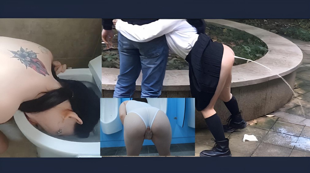 男厕露出,厕奴舔脏马桶,公园楼道露出