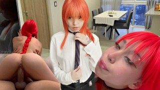 玛奇玛想要被统治。 让他射精两次 - (cos、口交、女上位)