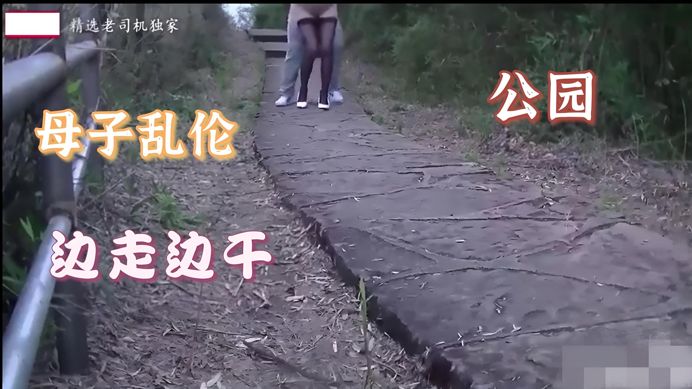 ②.③儿子和妈妈在公园人少的地方边走边干