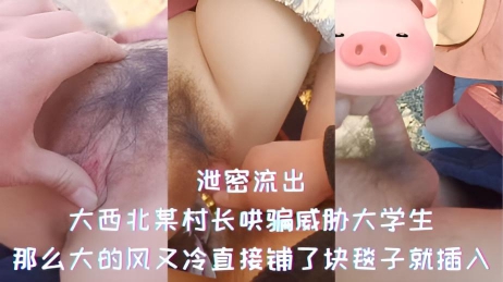 泄密流出-大西北某村长哄骗威胁大学生,那么大的风又冷直接铺了块毯子就插入
