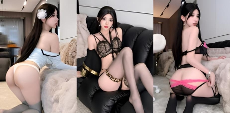 OnlyFans人气博主KittyXKum黑丝造型挑战高能尺度 展现极致诱惑,魅惑眼神与撩人姿态